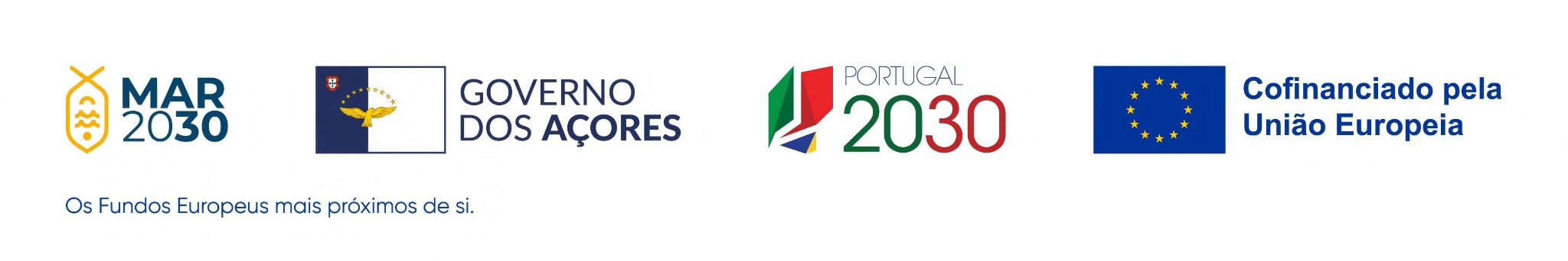 MAR 2030, Governo dos Açores, Portugal 2030 — Cofinanciado pela União Europeia. Os Fundos Europeus mais próximos de si.